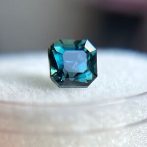 ✨ RARE! 1.33ct Teal Sapphire Emerald Cut Gemstone AIG CERTIFIED Loose Gemstone